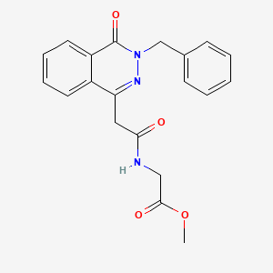 molecular formula C20H19N3O4 B12181586 methyl N-[(3-benzyl-4-oxo-3,4-dihydrophthalazin-1-yl)acetyl]glycinate 