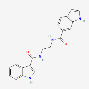 molecular formula C20H18N4O2 B12181587 N-{2-[(1H-indol-6-ylcarbonyl)amino]ethyl}-1H-indole-3-carboxamide 