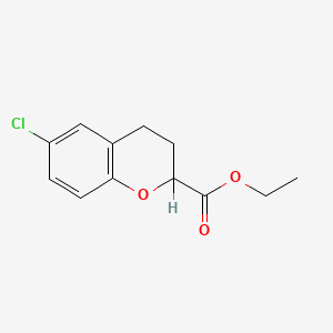molecular formula C12H13ClO3 B1218164 Ethyl 6-chlorochroman-2-carboxylate CAS No. 33533-96-9