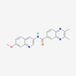 molecular formula C21H18N4O2 B12181650 N-(7-methoxyquinolin-3-yl)-2,3-dimethylquinoxaline-6-carboxamide 