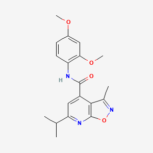 molecular formula C19H21N3O4 B12181670 N-(2,4-dimethoxyphenyl)-3-methyl-6-(propan-2-yl)[1,2]oxazolo[5,4-b]pyridine-4-carboxamide 