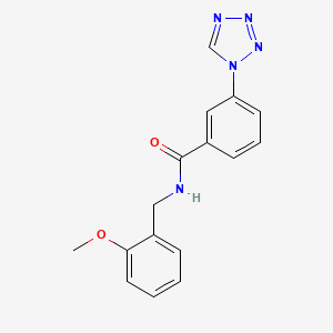 molecular formula C16H15N5O2 B12181680 N-(2-methoxybenzyl)-3-(1H-tetrazol-1-yl)benzamide 