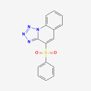 molecular formula C15H10N4O2S B12181747 4-(Phenylsulfonyl)tetrazolo[1,5-a]quinoline CAS No. 194865-53-7