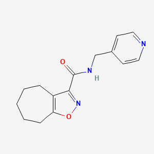 molecular formula C15H17N3O2 B12181752 N-(4-pyridylmethyl)-5,6,7,8-tetrahydro-4H-cyclohepta[d]isoxazole-3-carboxamide 
