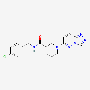 molecular formula C18H19ClN6O B12181762 N-(4-chlorobenzyl)-1-([1,2,4]triazolo[4,3-b]pyridazin-6-yl)piperidine-3-carboxamide 
