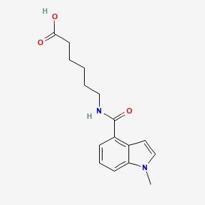 molecular formula C16H20N2O3 B12181772 6-{[(1-methyl-1H-indol-4-yl)carbonyl]amino}hexanoic acid 