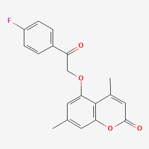 molecular formula C19H15FO4 B12181780 5-[2-(4-fluorophenyl)-2-oxoethoxy]-4,7-dimethyl-2H-chromen-2-one 