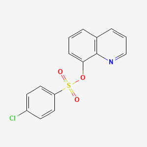molecular formula C15H10ClNO3S B12181784 Quinolin-8-yl 4-chlorobenzenesulfonate CAS No. 61430-84-0
