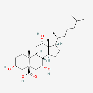 molecular formula C28H48O5 B1218187 Trihydroxycoprostanoic acid CAS No. 863-39-8