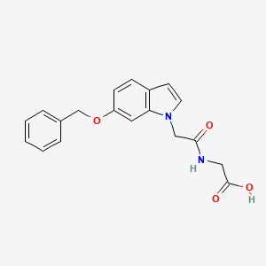 molecular formula C19H18N2O4 B12181893 N-{[6-(benzyloxy)-1H-indol-1-yl]acetyl}glycine 