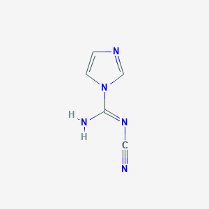 molecular formula C5H5N5 B121819 N-Cyano-1H-imidazole-1-carboximidamide CAS No. 142095-54-3