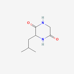 molecular formula C8H14N2O2 B1218193 3-(2-Methylpropyl)-2,5-piperazinedione CAS No. 5815-67-8