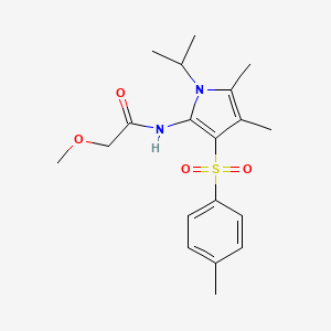molecular formula C19H26N2O4S B12181936 N-{4,5-dimethyl-3-[(4-methylphenyl)sulfonyl]-1-(propan-2-yl)-1H-pyrrol-2-yl}-2-methoxyacetamide 