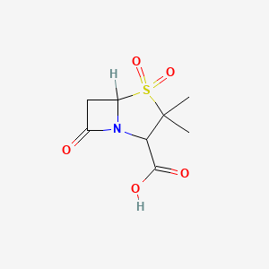 molecular formula C8H11NO5S B1218197 3,3-Dimethyl-7-oxo-4-thia-1-azabicyclo[3.2.0]heptane-2-carboxylic acid 4,4-dioxide 