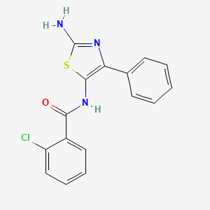 molecular formula C16H12ClN3OS B12181979 N-(2-amino-4-phenyl-1,3-thiazol-5-yl)-2-chlorobenzamide 