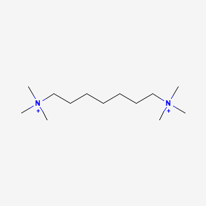 molecular formula C13H32N2+2 B1218199 N,N,N,N',N',N'-Hexamethyl-1,7-heptanediaminium CAS No. 6810-45-3