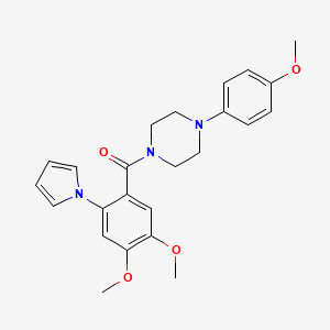 molecular formula C24H27N3O4 B12181995 [4,5-dimethoxy-2-(1H-pyrrol-1-yl)phenyl][4-(4-methoxyphenyl)piperazin-1-yl]methanone 