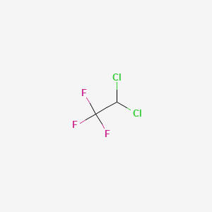 molecular formula C2HCl2F3<br>CHCl2CF3<br>C2HCl2F3 B1218200 2,2-Dichloro-1,1,1-trifluoroethane CAS No. 306-83-2