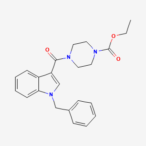 molecular formula C23H25N3O3 B12182000 ethyl 4-[(1-benzyl-1H-indol-3-yl)carbonyl]piperazine-1-carboxylate 