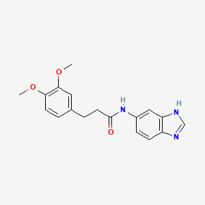 molecular formula C18H19N3O3 B12182015 N-(1H-benzimidazol-5-yl)-3-(3,4-dimethoxyphenyl)propanamide 