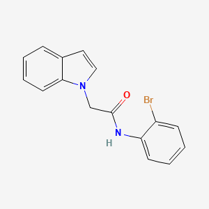 molecular formula C16H13BrN2O B12182018 N-(2-bromophenyl)-2-(1H-indol-1-yl)acetamide 