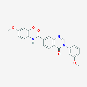 molecular formula C24H21N3O5 B12182052 N-(2,4-dimethoxyphenyl)-3-(3-methoxyphenyl)-4-oxo-3,4-dihydroquinazoline-7-carboxamide 