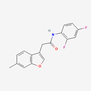 molecular formula C17H13F2NO2 B12182057 N-(2,4-difluorophenyl)-2-(6-methyl-1-benzofuran-3-yl)acetamide 
