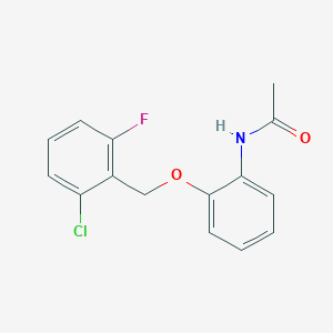 molecular formula C15H13ClFNO2 B12182092 N-{2-[(2-chloro-6-fluorophenyl)methoxy]phenyl}acetamide 