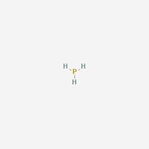 molecular formula PH3<br>H3P B1218219 Phosphine CAS No. 7803-51-2