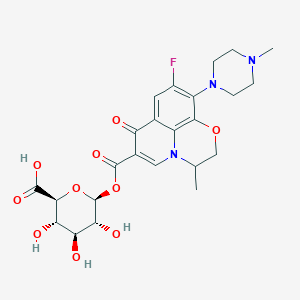 molecular formula C24H28FN3O10 B121822 Ofloxacin O-glucuronide CAS No. 90293-81-5