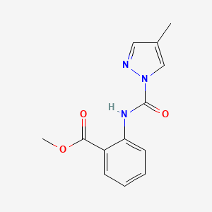 2-[[(4-Methyl-1-pyrazolyl)-oxomethyl]amino]benzoic acid methyl ester