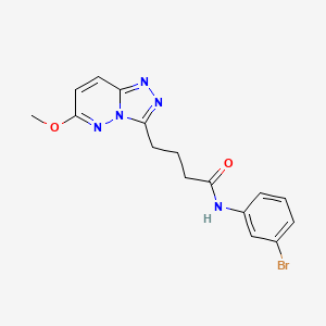 molecular formula C16H16BrN5O2 B12182224 N-(3-bromophenyl)-4-(6-methoxy-[1,2,4]triazolo[4,3-b]pyridazin-3-yl)butanamide 