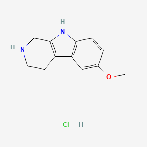 molecular formula C12H15ClN2O B1218223 6-methoxy-2,3,4,9-tetrahydro-1H-pyrido[3,4-b]indole hydrochloride CAS No. 35764-54-6