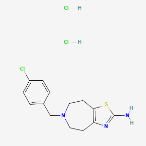 4H-Thiazolo(4,5-d)azepin-2-amine, 5,6,7,8-tetrahydro-6-((4-chlorophenyl)methyl)-, dihydrochloride