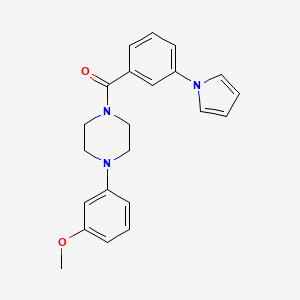 molecular formula C22H23N3O2 B12182247 [4-(3-methoxyphenyl)piperazin-1-yl][3-(1H-pyrrol-1-yl)phenyl]methanone 