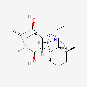 molecular formula C22H33NO2 B1218229 Denudatine 