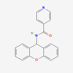 molecular formula C19H14N2O2 B12182295 N-(9H-xanthen-9-yl)pyridine-4-carboxamide CAS No. 26864-00-6