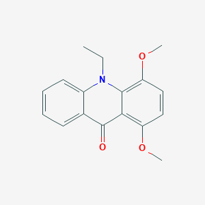 molecular formula C17H17NO3 B121823 10-Ethyl-1,4-dimethoxy-9(10H)-acridinone CAS No. 141992-56-5