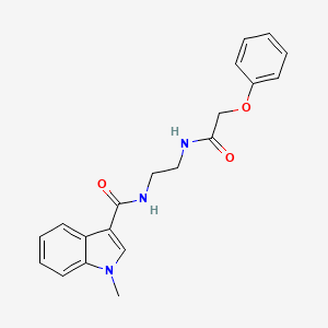molecular formula C20H21N3O3 B12182371 1-methyl-N-{2-[(phenoxyacetyl)amino]ethyl}-1H-indole-3-carboxamide 