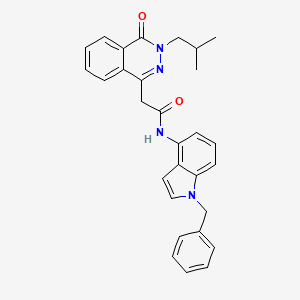 molecular formula C29H28N4O2 B12182381 N-(1-benzyl-1H-indol-4-yl)-2-[3-(2-methylpropyl)-4-oxo-3,4-dihydrophthalazin-1-yl]acetamide 
