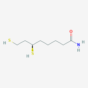 molecular formula C8H17NOS2 B1218244 6,8-Dimercapto-octanoic acid amide 