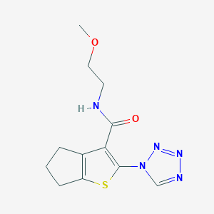 molecular formula C12H15N5O2S B12182522 N-(2-methoxyethyl)-2-(1H-tetrazol-1-yl)-5,6-dihydro-4H-cyclopenta[b]thiophene-3-carboxamide 