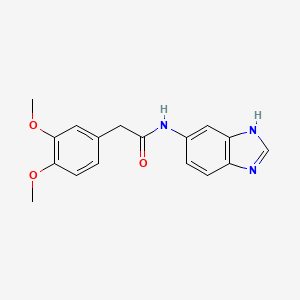 molecular formula C17H17N3O3 B12182533 N-(1H-benzimidazol-5-yl)-2-(3,4-dimethoxyphenyl)acetamide 