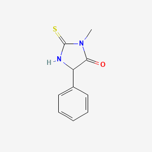 molecular formula C10H10N2OS B12182566 3-Methyl-5-phenyl-2-thioxoimidazolidin-4-one CAS No. 21083-31-8