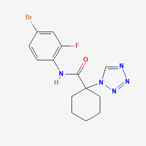 molecular formula C14H15BrFN5O B12182601 N-(4-bromo-2-fluorophenyl)-1-(1H-tetrazol-1-yl)cyclohexanecarboxamide 