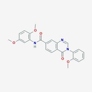 molecular formula C24H21N3O5 B12182615 N-(2,5-dimethoxyphenyl)-3-(2-methoxyphenyl)-4-oxo-3,4-dihydroquinazoline-7-carboxamide 