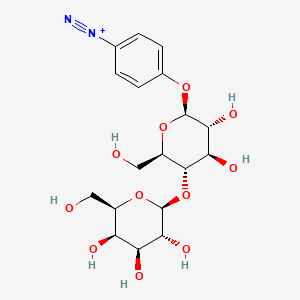 molecular formula C18H25N2O11+ B1218262 Diazoniumphenyl lactoside CAS No. 58273-72-6