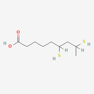 molecular formula C9H18O2S2 B1218270 Nonanoic acid, 6,8-dimercapto- CAS No. 64358-81-2
