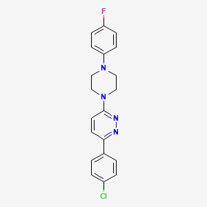 molecular formula C20H18ClFN4 B12182737 3-(4-Chlorophenyl)-6-[4-(4-fluorophenyl)piperazin-1-yl]pyridazine 