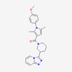 molecular formula C25H27N5O2 B12182758 [1-(4-methoxyphenyl)-2,5-dimethyl-1H-pyrrol-3-yl][3-([1,2,4]triazolo[4,3-a]pyridin-3-yl)piperidin-1-yl]methanone 
